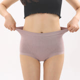 Women's High Waist Cotton Panties Breathable Ultra Comfort SeamlessHhip Lift Briefs Free Size With Five Colors