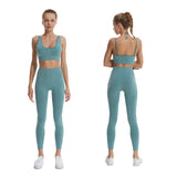 Seamless Yoga Set Workout Pants Suit Sport Apparel Women Fitness & Yoga Clothing Home Gym Wear Clothes Activewear