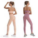 Seamless Yoga Set Workout Pants Suit Sport Apparel Women Fitness & Yoga Clothing Home Gym Wear Clothes Activewear